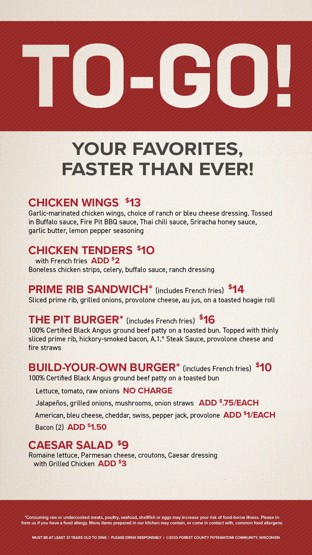 To-Go Menu
