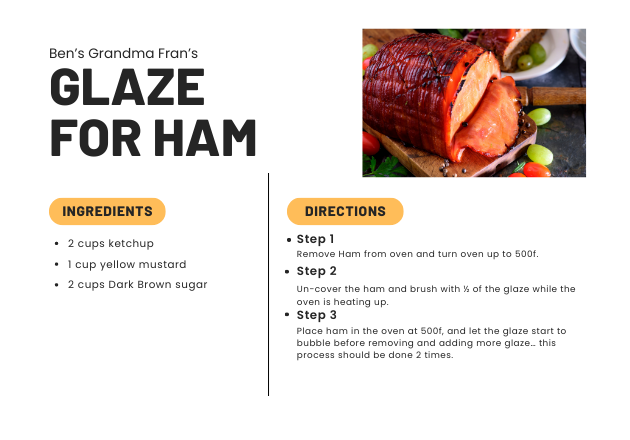 Chef Ben Jones Grandma Frans Glaze for Ham