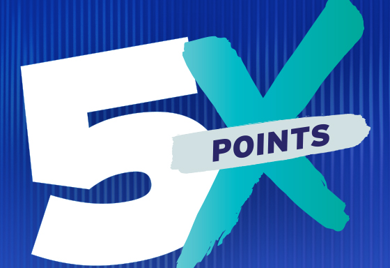 5X Points
