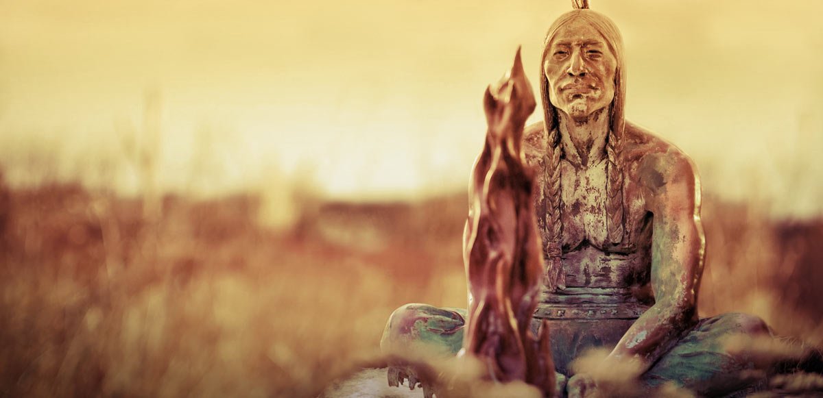 Potawatomi traditional statue