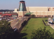 Casino expansion showing the original building at left, 2000